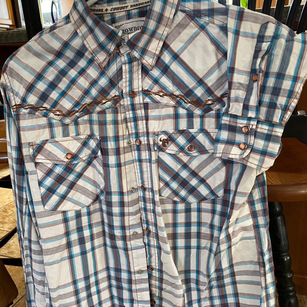 Cowboy Hardware Embroidered western men’s S snap